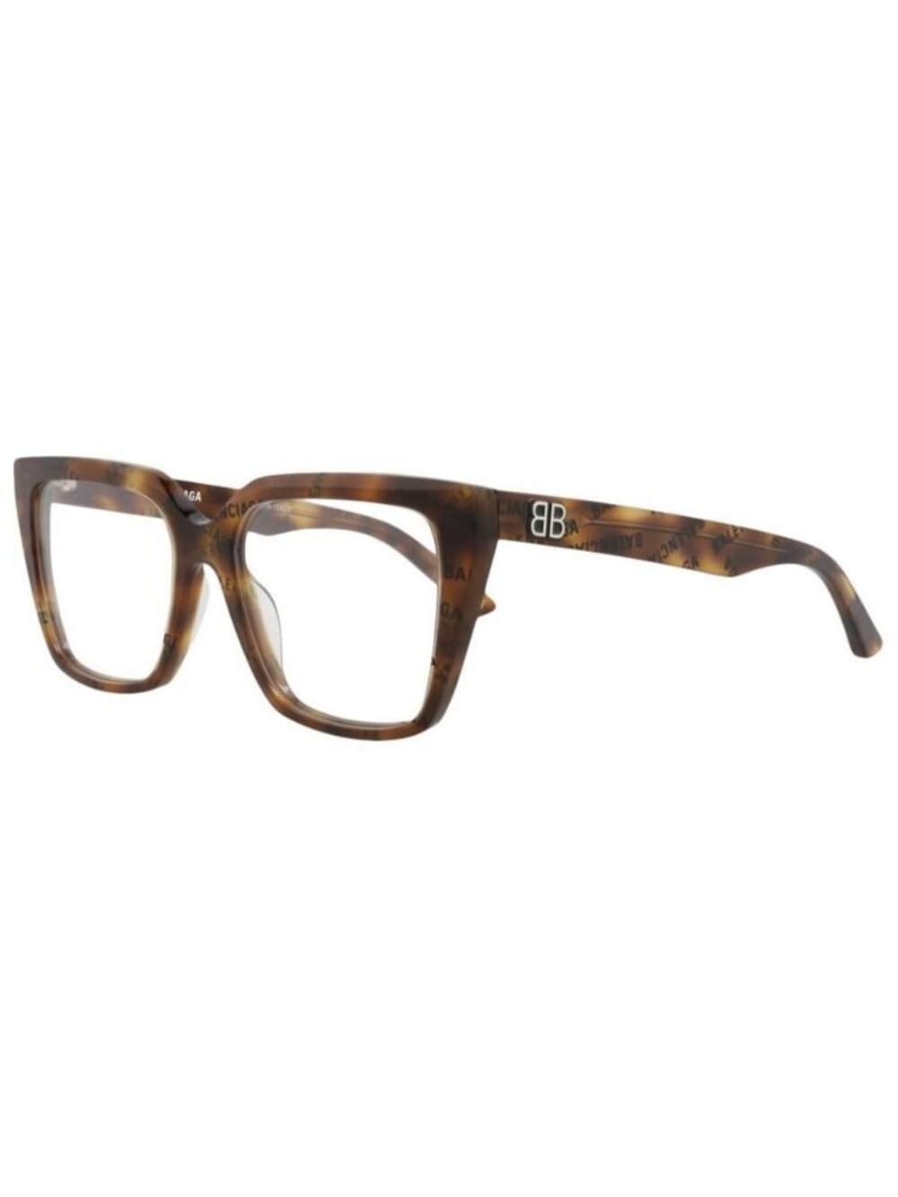 New Balenciaga Womens Square/Rectangle Havana Havana Transparent Fashion Designe